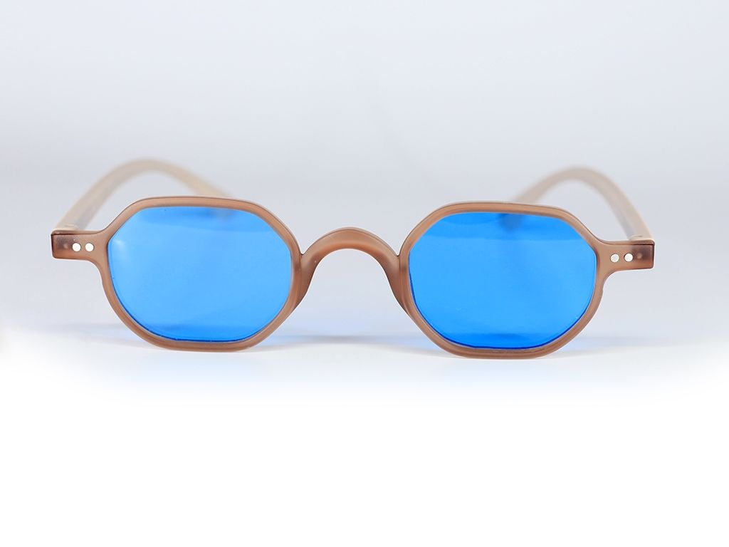 Zebechka ZEBECHKA 04 MAVİ GEOMETRİK Unisex Güneş Gözlük
